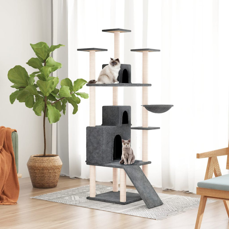 Milligan Cat Tree, Light Grey, 175cm H x 78cm W x 47.5cm D