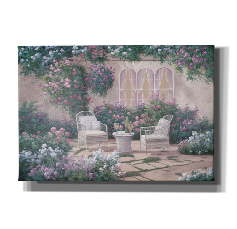 «Wine And Wicker» par Diane Romanello, H 18 po x l 26 po x P 0,75 po
