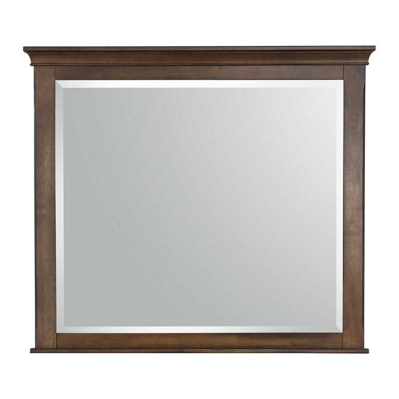 Commode miroir en chêne bruni