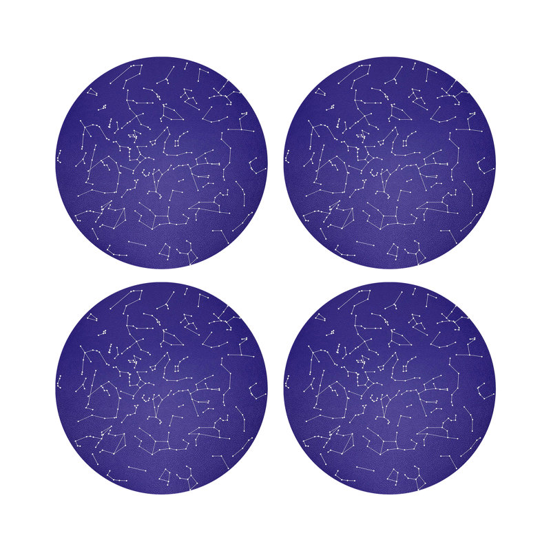 Sous-verres constellations constantes en cuir Vegan