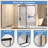 60-inch Matte Black Frameless Single Sliding Shower Door-123826414