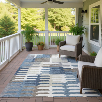 Tapis géométrique lavable à la machine intérieur / extérieur Aten ACN2328