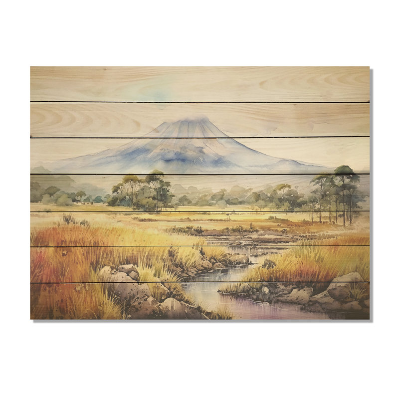 Majestic Indianian Peaks II - Indonésie sur impression sur bois, H 24 po x l 32 po