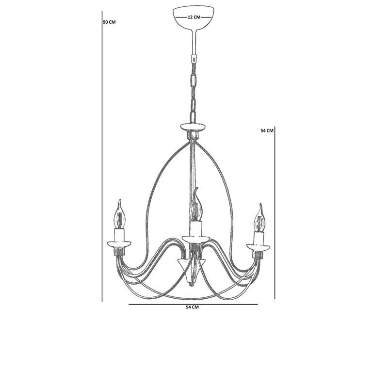 Luminaire de lustre réglable élégant, corps en métal gris, 21,3 po x 21,3 po x 35,4 po | 3 x douilles E14, 40 W maximum (ampoules non incluses) | Parfait pour la décoration de salle à manger et de salon, design moderne et élégant