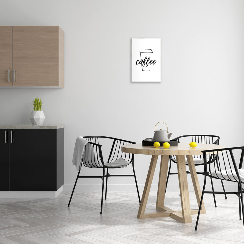 «Minimal Coffee Cup» par Martina Pavlova, Bois sans cadre, H 19 po x l 13 po x P 0,5 po
