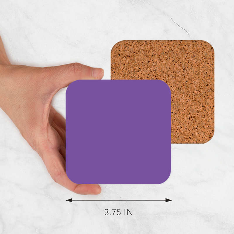Sous-verre café, Mauve royal