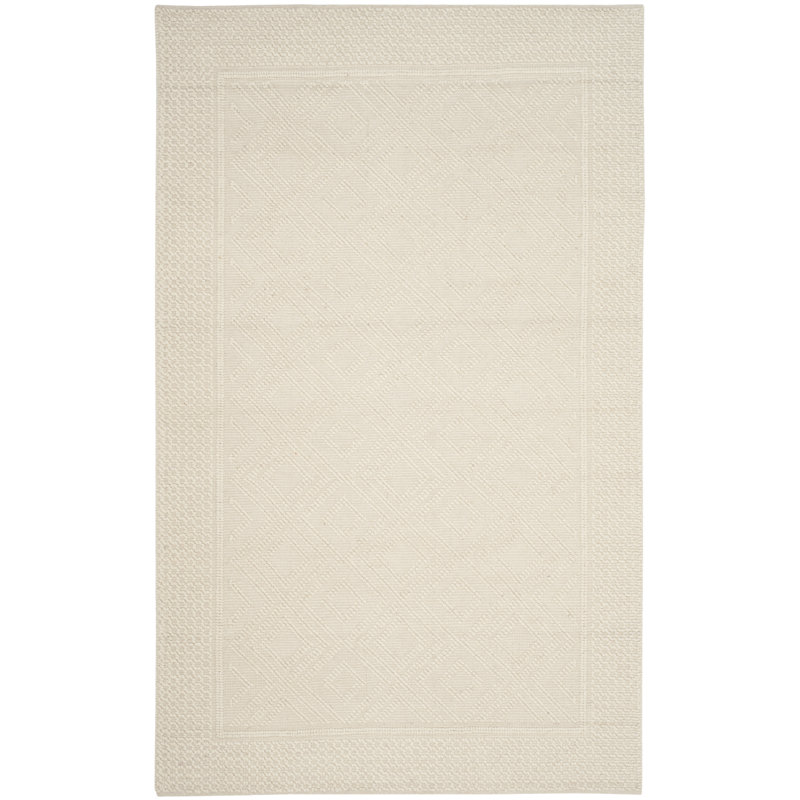 Tapis géométrique en laine / coton tissé à la main Connellsville, Rectangle 5 pi x 8 pi