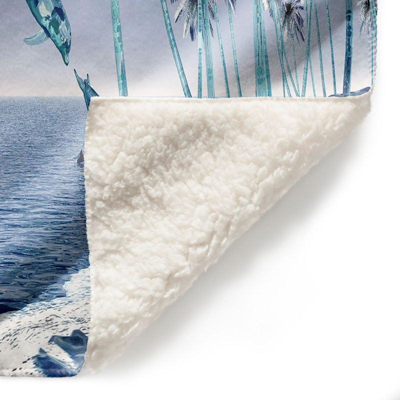  Couverture à reflets aquatiques, 51 po x 60 po