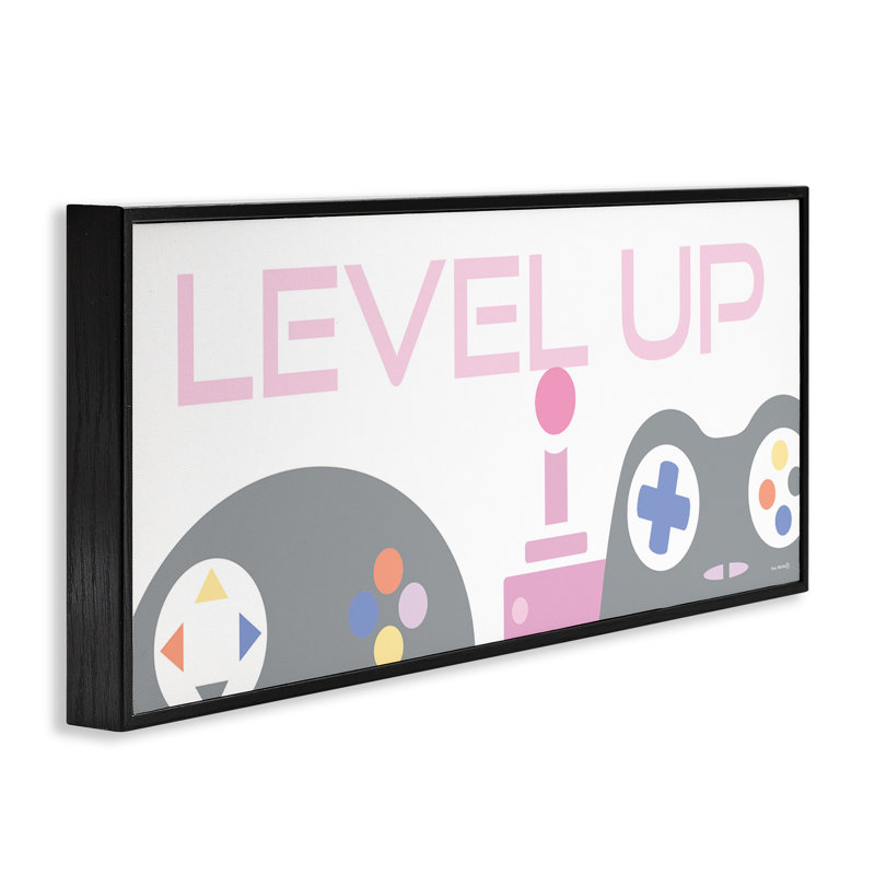 Giclée encadrée par Joysticks de niveau supérieur, design par Yass Naffas Designs, H 10 po x l 24 po
