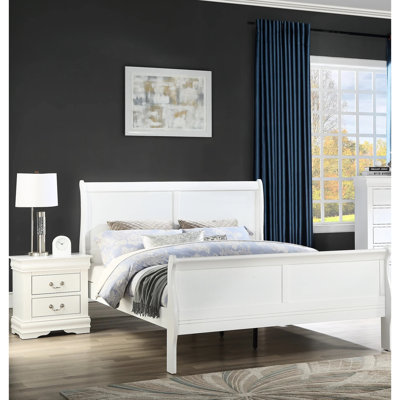 Lit en bois massif blanc pour une chambre à coucher grand lit luxueuse avec charisme
