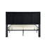 Lit tapissier gris grand format - Tête de lit et cadre de lit stable, sommier sans sommier, méthode d'assemblage simple, plateforme, support durable, facile à assembler