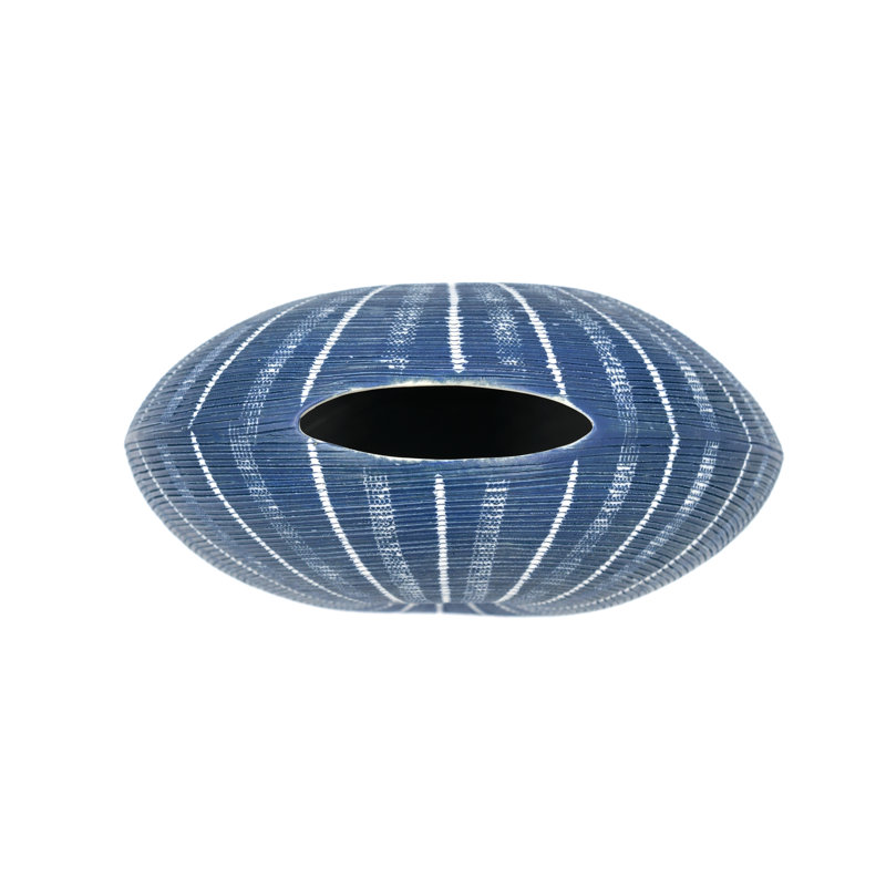 Bruster Jar, Blue, 6" H x 7" W x 3.5" D