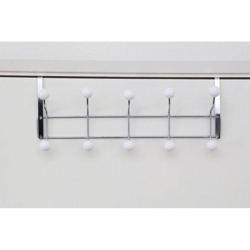 Bleeker Aluminum Over-the-Door 10 - Hook Wall Mounted Coat Rack, White