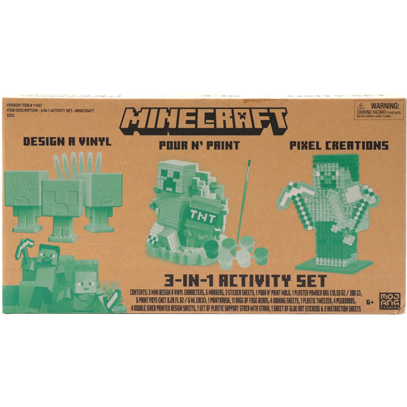 Ensemble d'activités 3 en 1: Minecraft