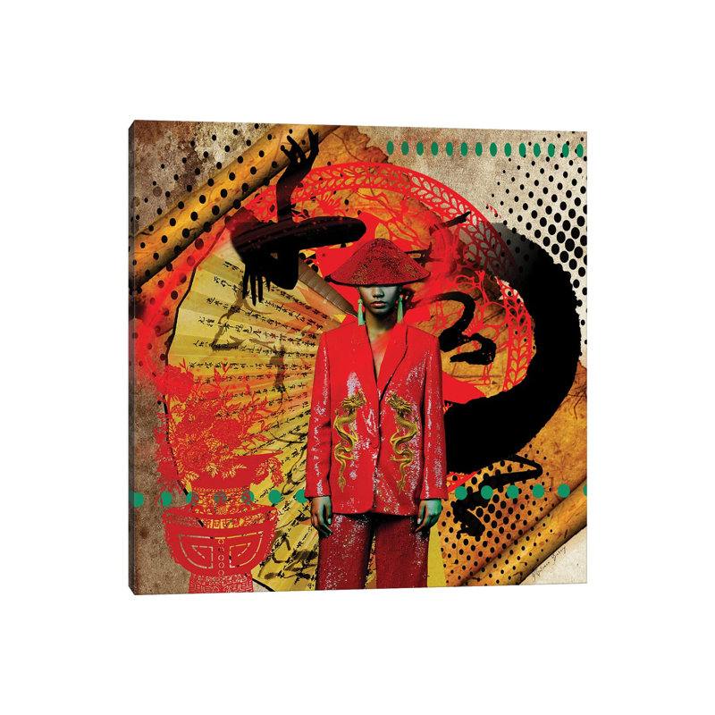 Black China by Yvonne Coleman Burney - Wrapped Canvas Print, 45.72cm H x 45.72cm W x 1.91cm D