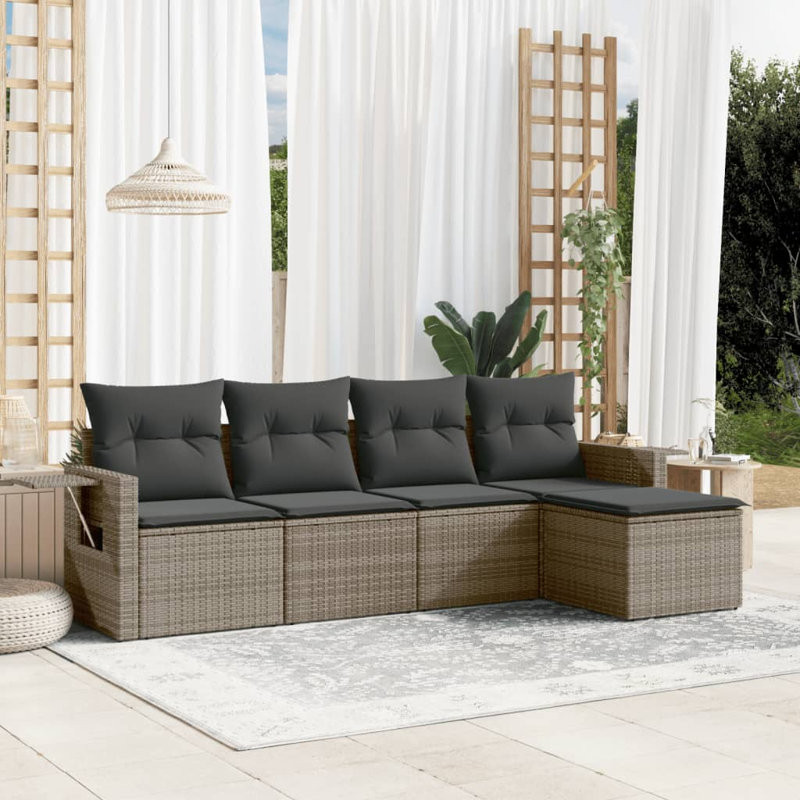 Ensemble de canapé de jardin Vidaxl gris