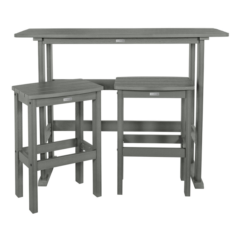Arbnora 2 - Person Patio Dining Set with Rectangular Table, Coastal Teak