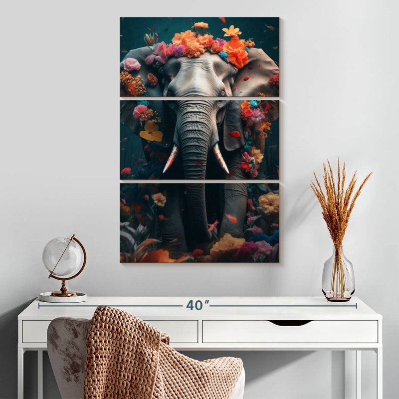 Fleurs d'éléphant Brampt, H 32 po x l 20 po