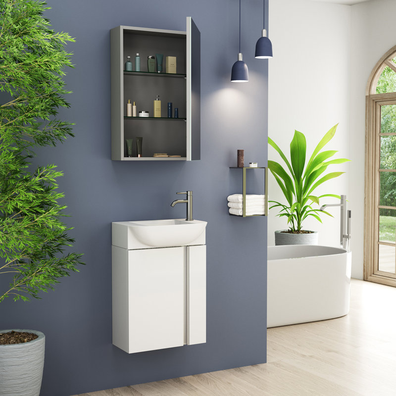 Camilia Mirrored Medicine Cabinet, 26.8" H x 17.7" W x 5.3" D 