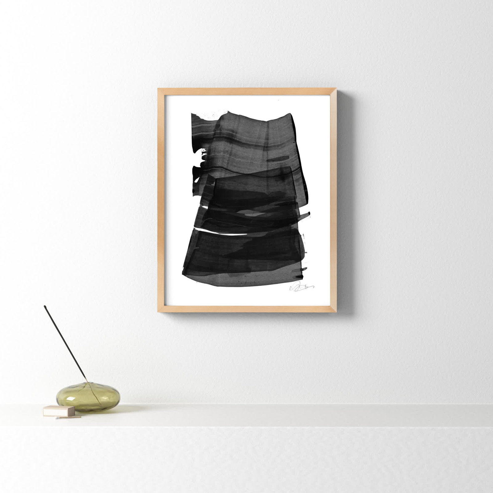 Brushstroke 2 by Jacques Pilon, 20" H x 16" W x 1.25" D, Brown