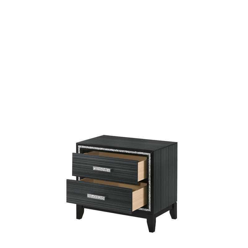 Table de chevet Haiden, Noir