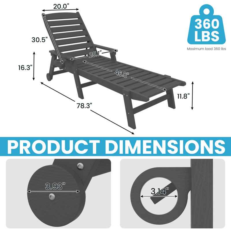 Chaise Adirondack d'extérieur Grzedzinska, Gris