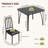 Dining Table Set, Kitchen Table And Chairs With Padded Seats, Dining Room Table Set With Angular Design For Small Space, Home Kitchen, Apartment-62304923-62304918-62304917