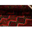 Tapis rouge Balouch en laine nouée à la main de conception unique 3 pi 4 po x 6 pi 3 po Triana