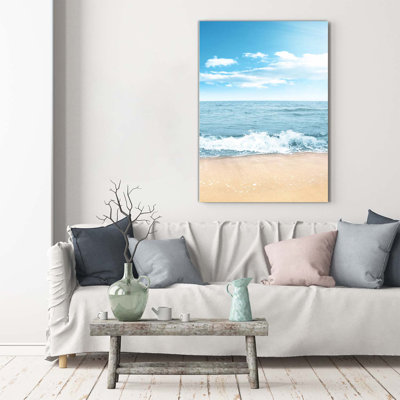 Beach And Sea - Wrapped Canvas Print