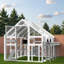 Grande maison pour chat d'extérieur avec support à fleurs, boîtes de repos, pont suspendu, plateformes et toit imperméable-308979383