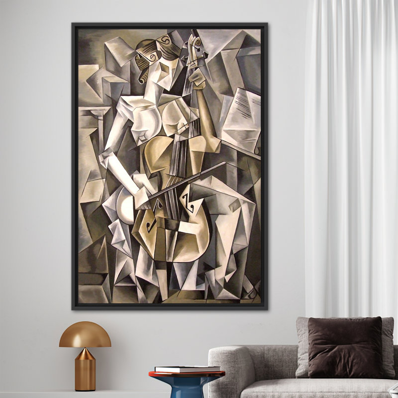 Print on Canvas, 70 cm H x 100 cm W, Black Floater Framed