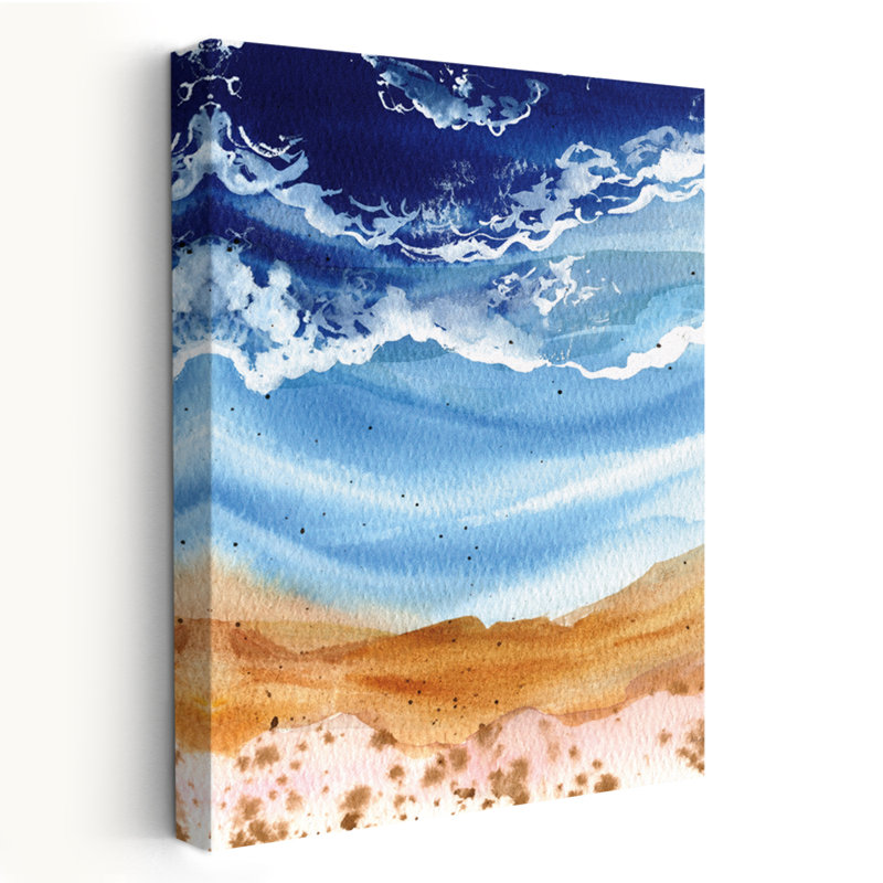 Beachy and Contemporary Serene Seaside, H 24 po x l 16 po