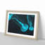 Neon Blue Jellyfish - Picture Frame Graphic Art Print-56861186-56861187