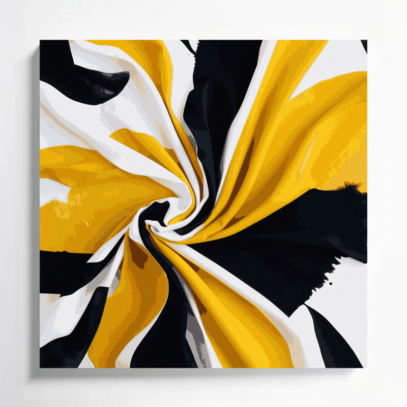 «Abstract Watercolor 67», art mural sur toile bleue, H 12 po x l 12 po