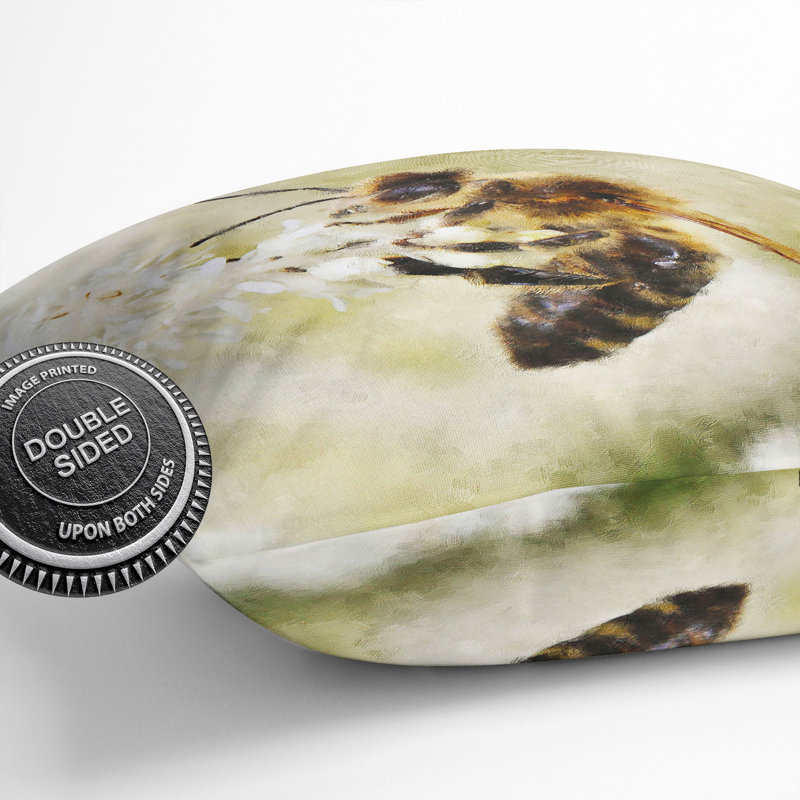 Bee Collecting Pollen Vol.1 Painting Scatter Cushion, 40cm H x 40cm W x 15cm D