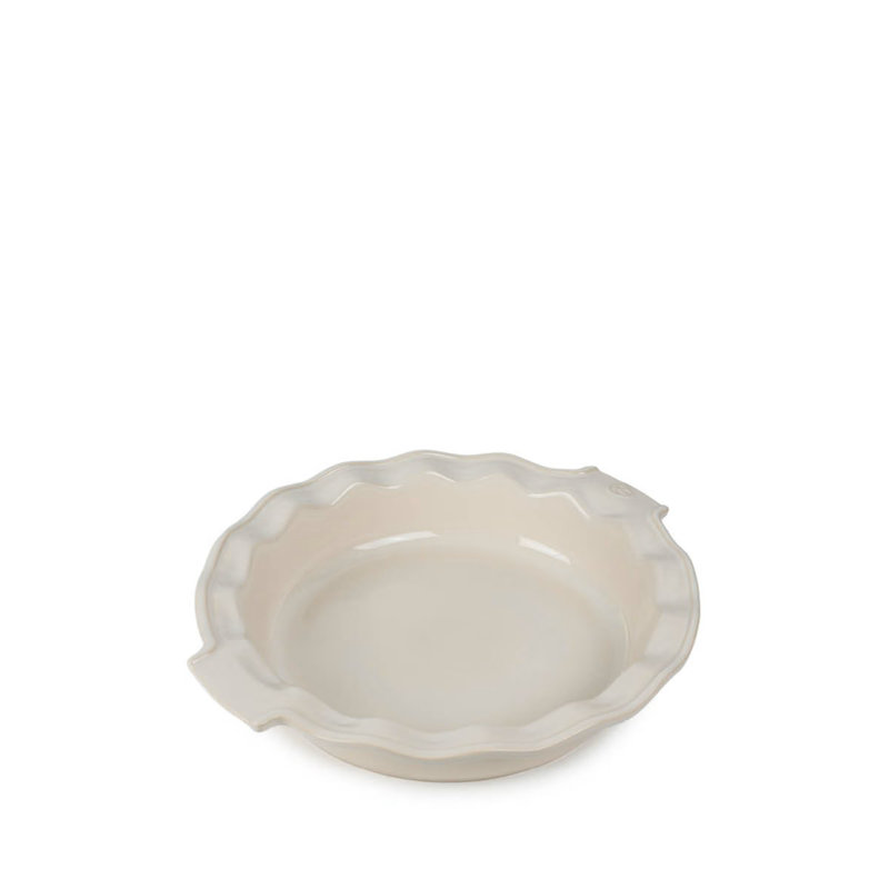 Appolia 12 Inch Ceramic Pie Dish , Ecru