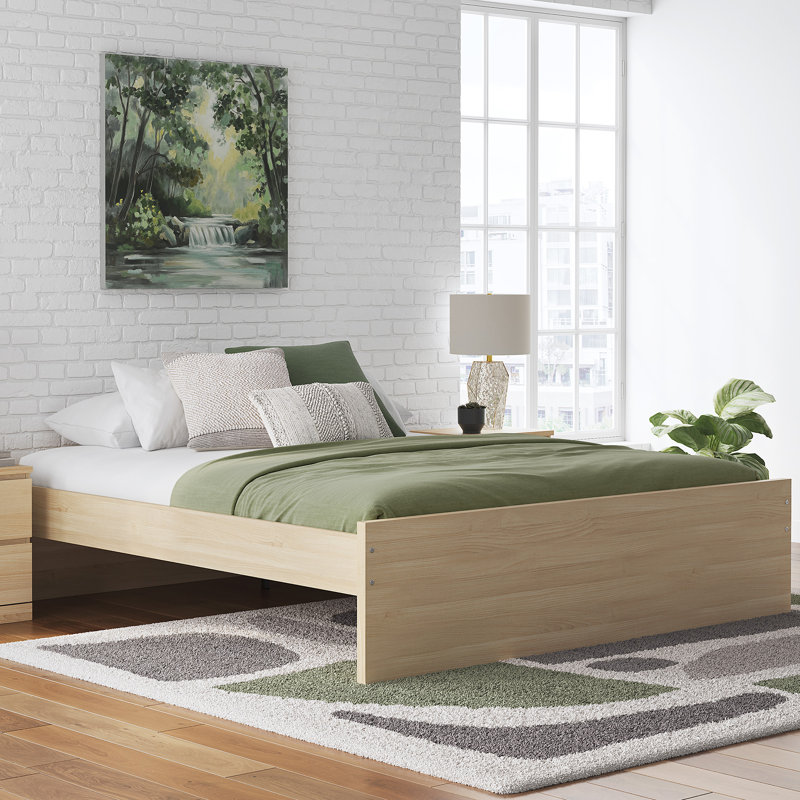 Onita King Platform Bed, Beige, King