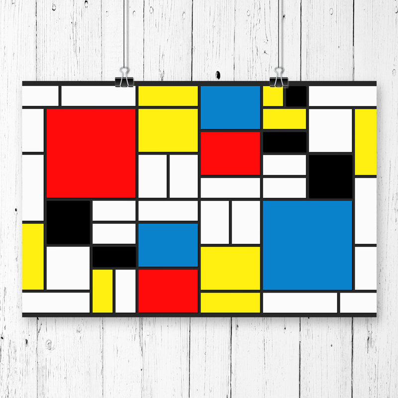 Piet Mondrian - No Frame Print, 33.1cm H x 84.1cm W