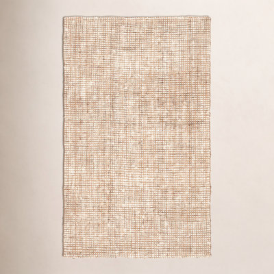 Vesper White Tan Hand-Knotted Jute Rug