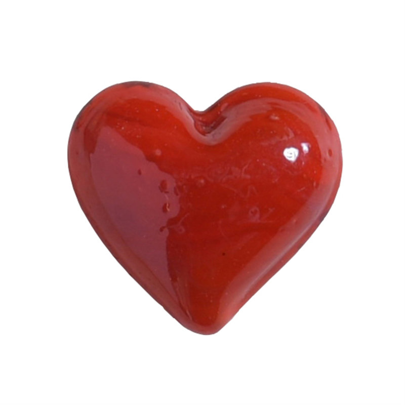 Heart, Glass - Red  Red