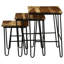 Ensemble de 3 tables gigognes avec pieds en épingle à cheveux