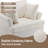Corduroy Living Room Swivel Barrel Accent Chair-487440308