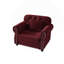 Canapé rembourré en velours de 41,3 po avec garniture cloutée et accoudoirs roulés, canapé Chesterfield moderne de style Mid-Century capitonné, comprenant 1 oreiller, bourgogne-694919419
