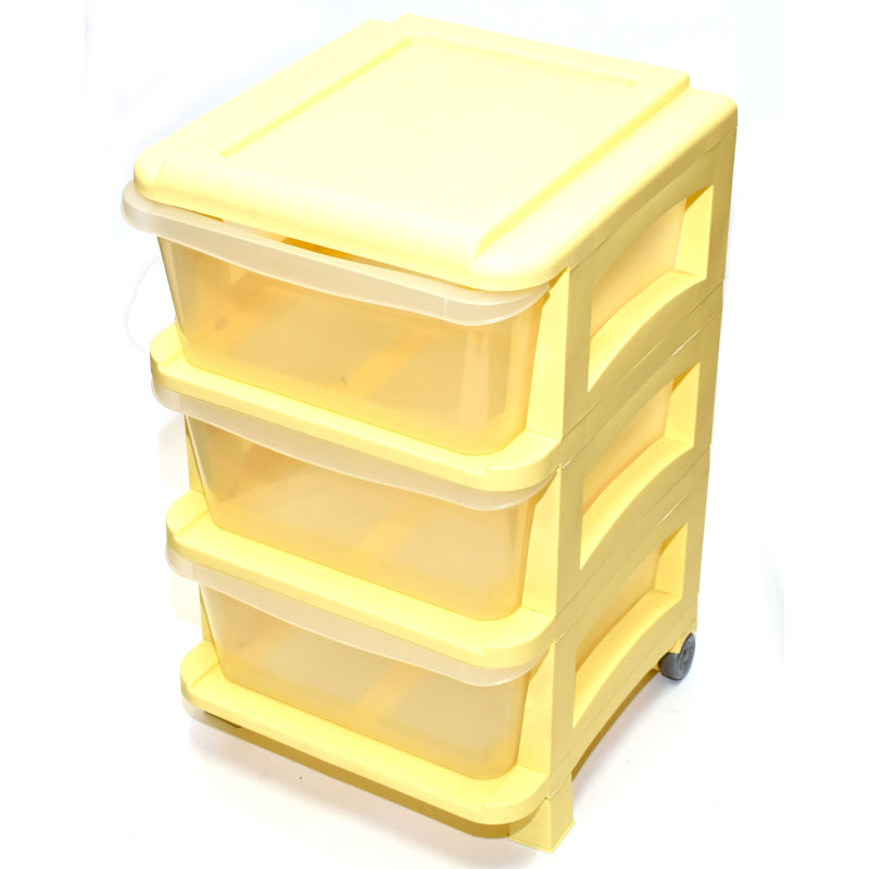 Commode 3 tiroirs, Jaune