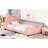 Pink Twin Upholstered Daybed - Generous Space For A Good Night's Rest With Upholstery And Carton Ears Headboard Low Profile Design