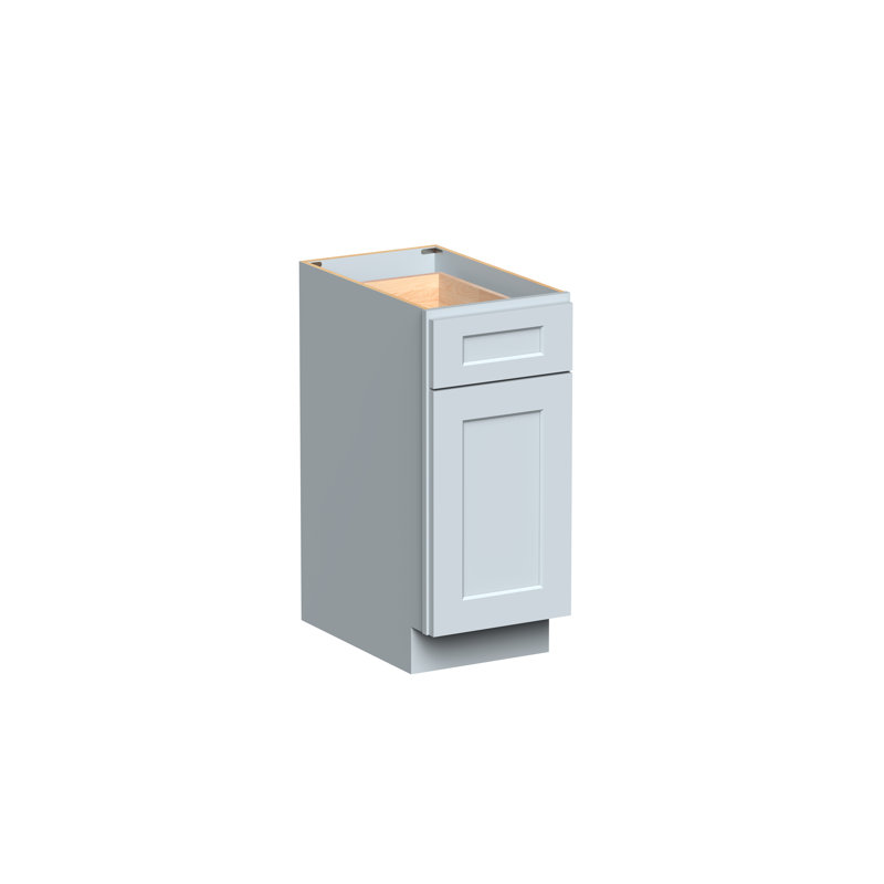 DL Cabinetry (prêt à assembler) Armoire de base de style Shaker de 9 à 21 po l 15 po x H 34,5 po x P 24 po - gris tourterelle