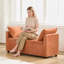 Banc de rangement capitonné en chenille avec accoudoirs et coussins, banc de repose-pieds bleu pour chambre à coucher-129516953
