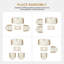 Ensemble de mobilier modulaire de patio, ensemble de patio extérieur 4 pièces avec canapé, ensemble de conversation en rotin toutes saisons