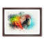 Rainbow Macaw Parrot in Abstract - Picture Frame Graphic Art Print-55765168-55765169