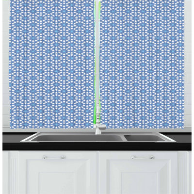 Floral Tailored Kitchen Curtain